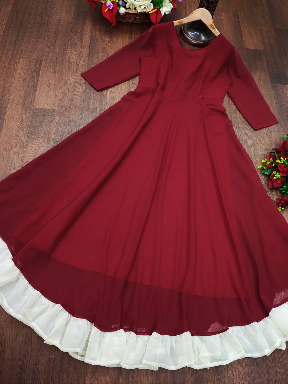 Ruffled Fit-and-Flare Wedding Dresses - Darius Cordell Fashion Ltd